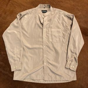 Yves Saint Laurent silk mandarin collar shirt